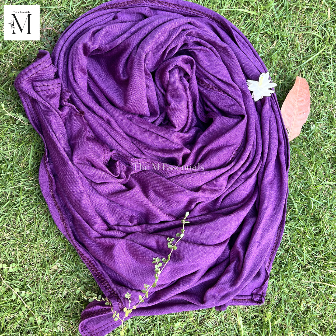 Plain Jersey Hijab - Purple by The M Essentials