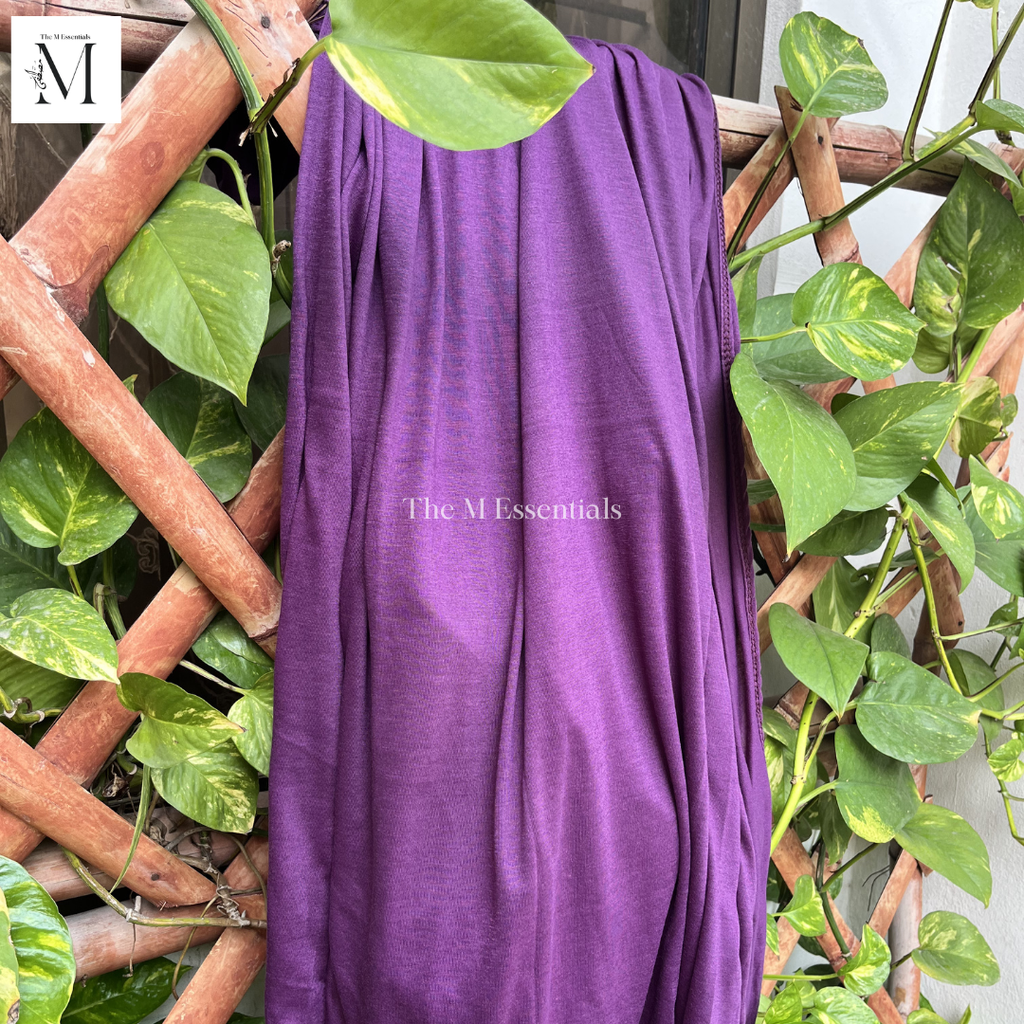 Plain Jersey Hijab - Purple by The M Essentials