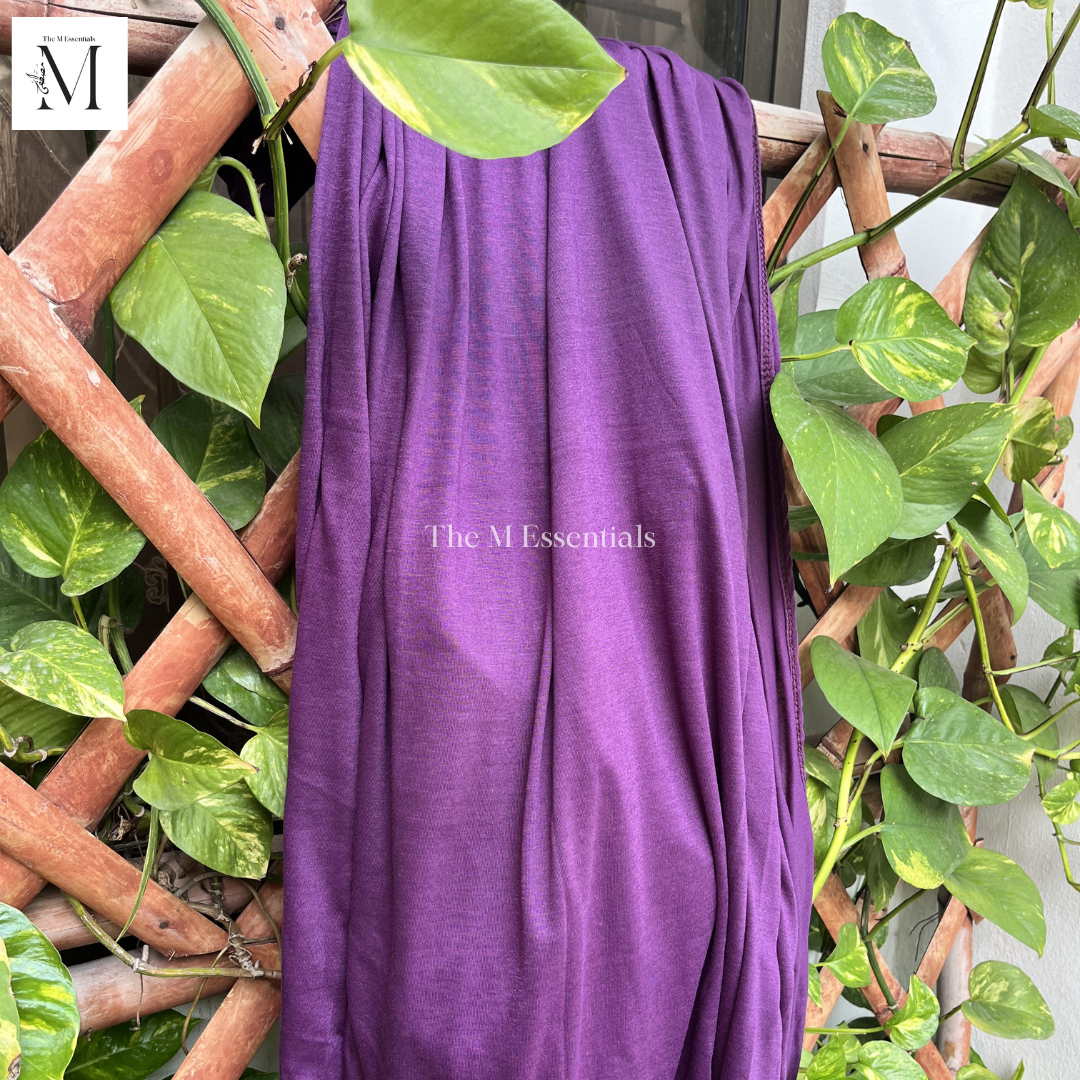 Plain Jersey Hijab - Purple by The M Essentials