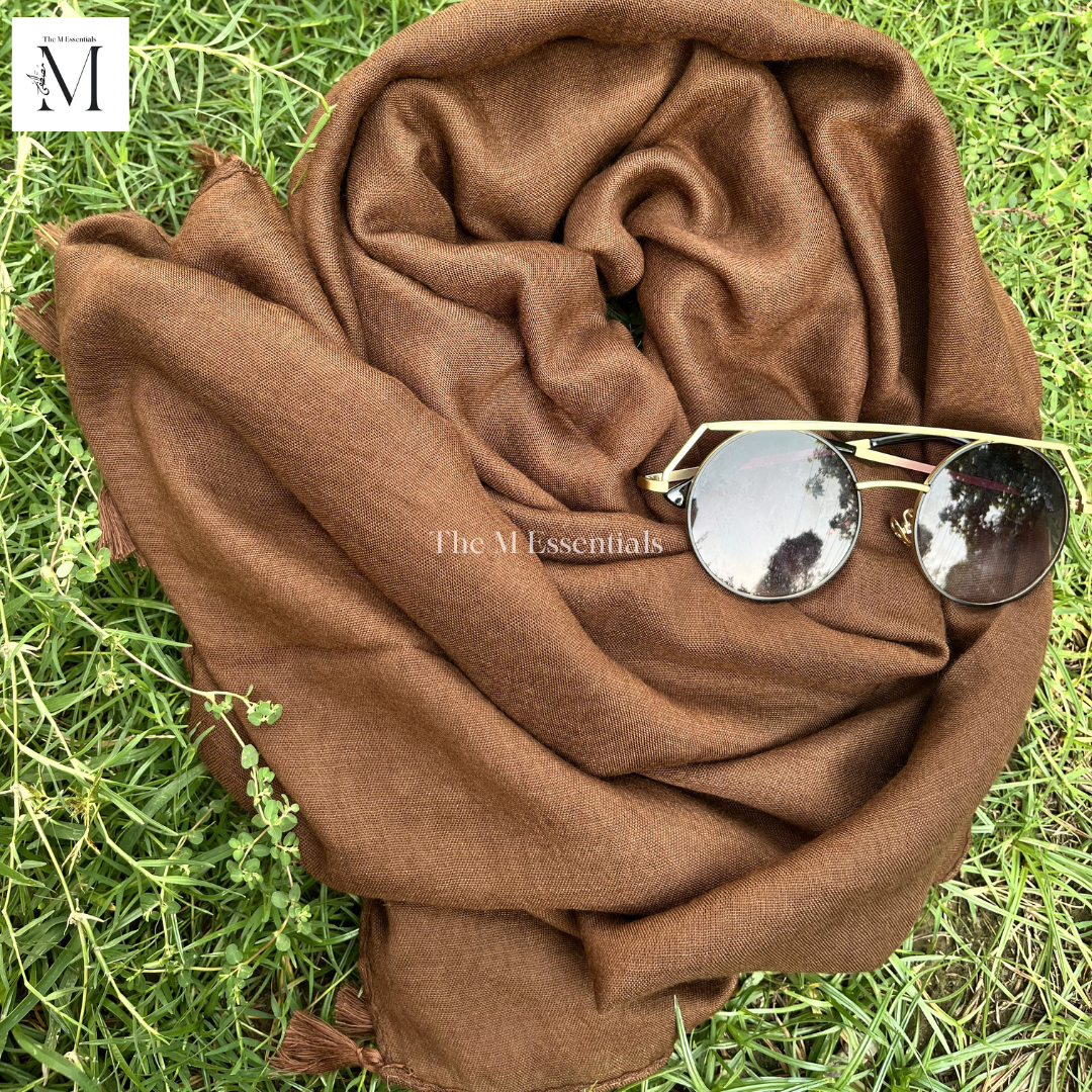 Plain Lawn Viscose Hijab - Brown