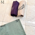 Midnight Leaf Lawn Hijabs - Plum, Mint Green & Skin