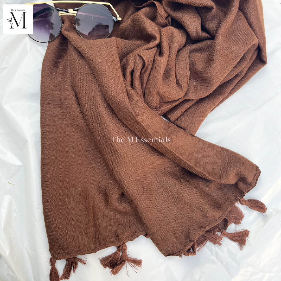 Plain Lawn Viscose Hijab - Brown