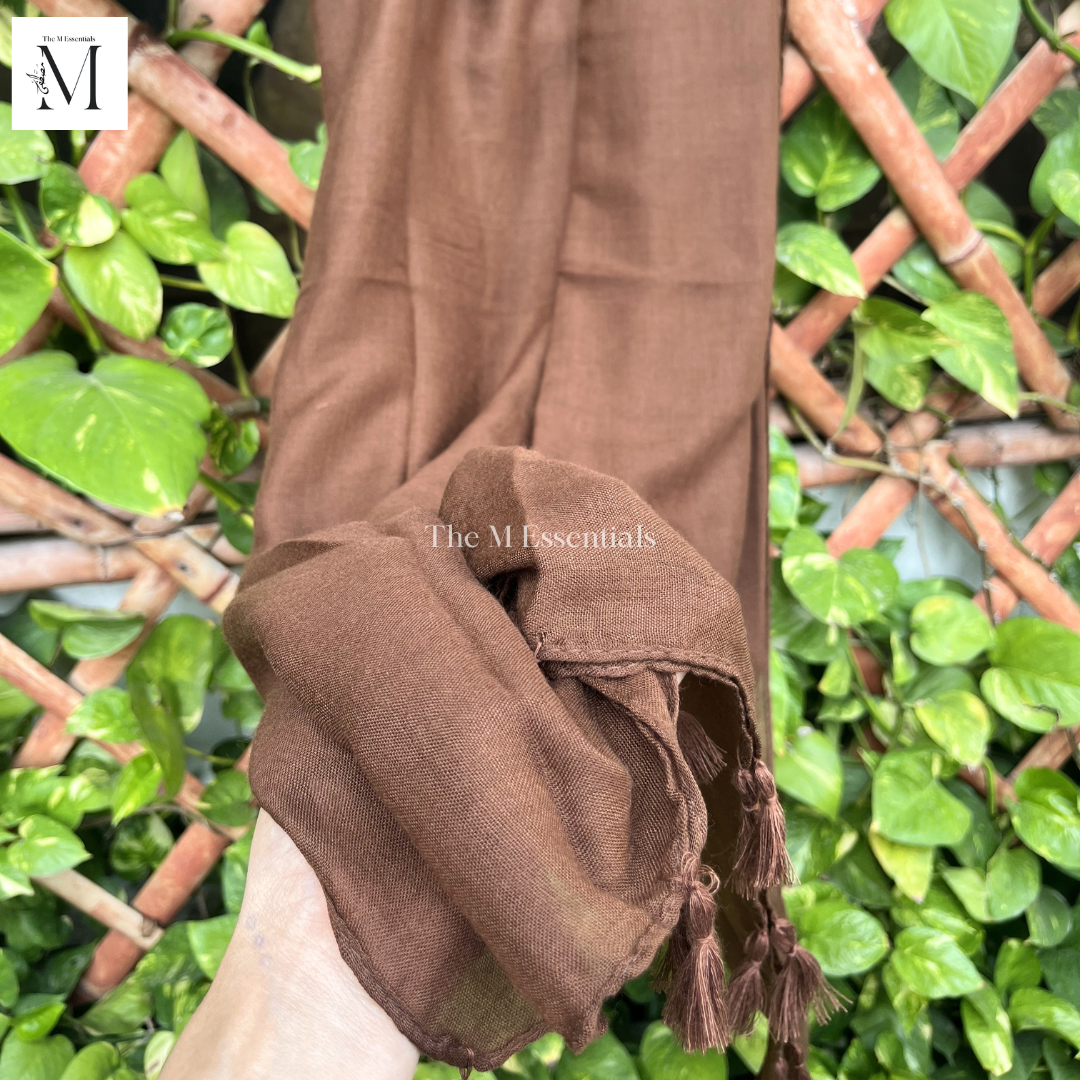Plain Lawn Viscose Hijab - Brown