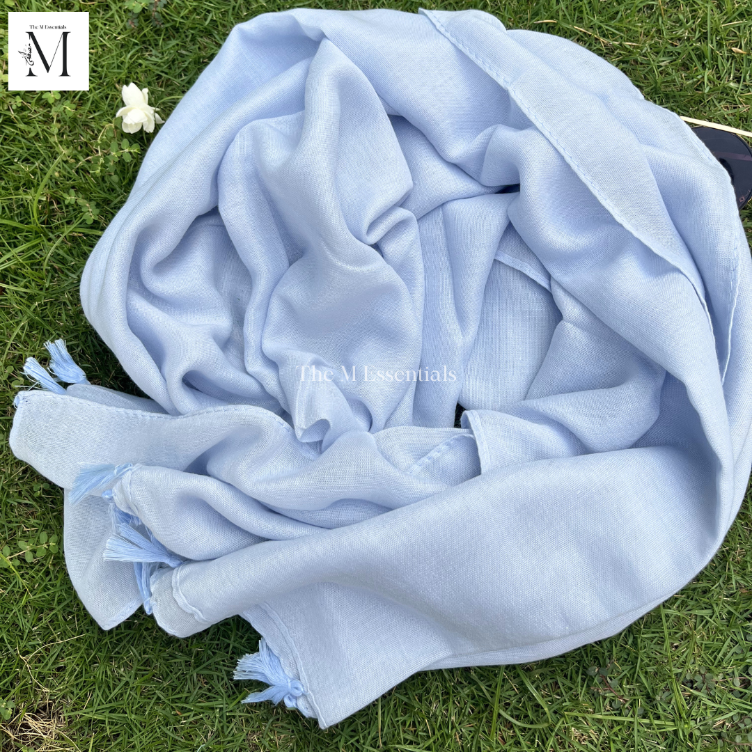Plain Lawn Viscose Hijab - Light Blue by The M Essentials
