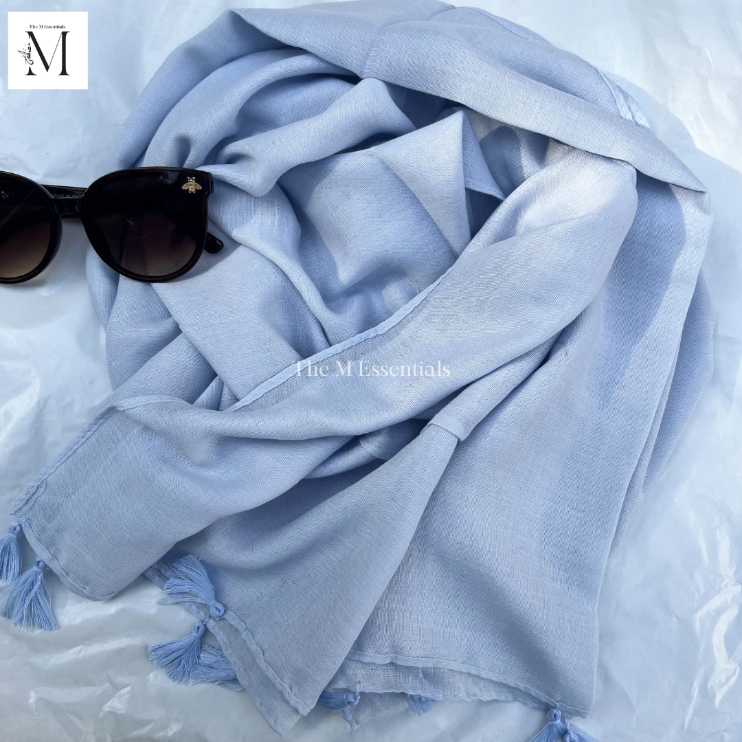 Plain Lawn Viscose Hijab - Light Blue by The M Essentials