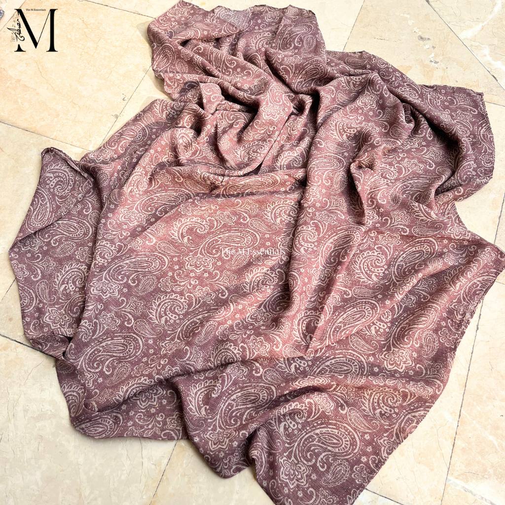 Pink Digital Print Lawn Hijabs - The M Essentials