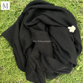 Crinkle Lawn (Crimps) Hijab -  Black