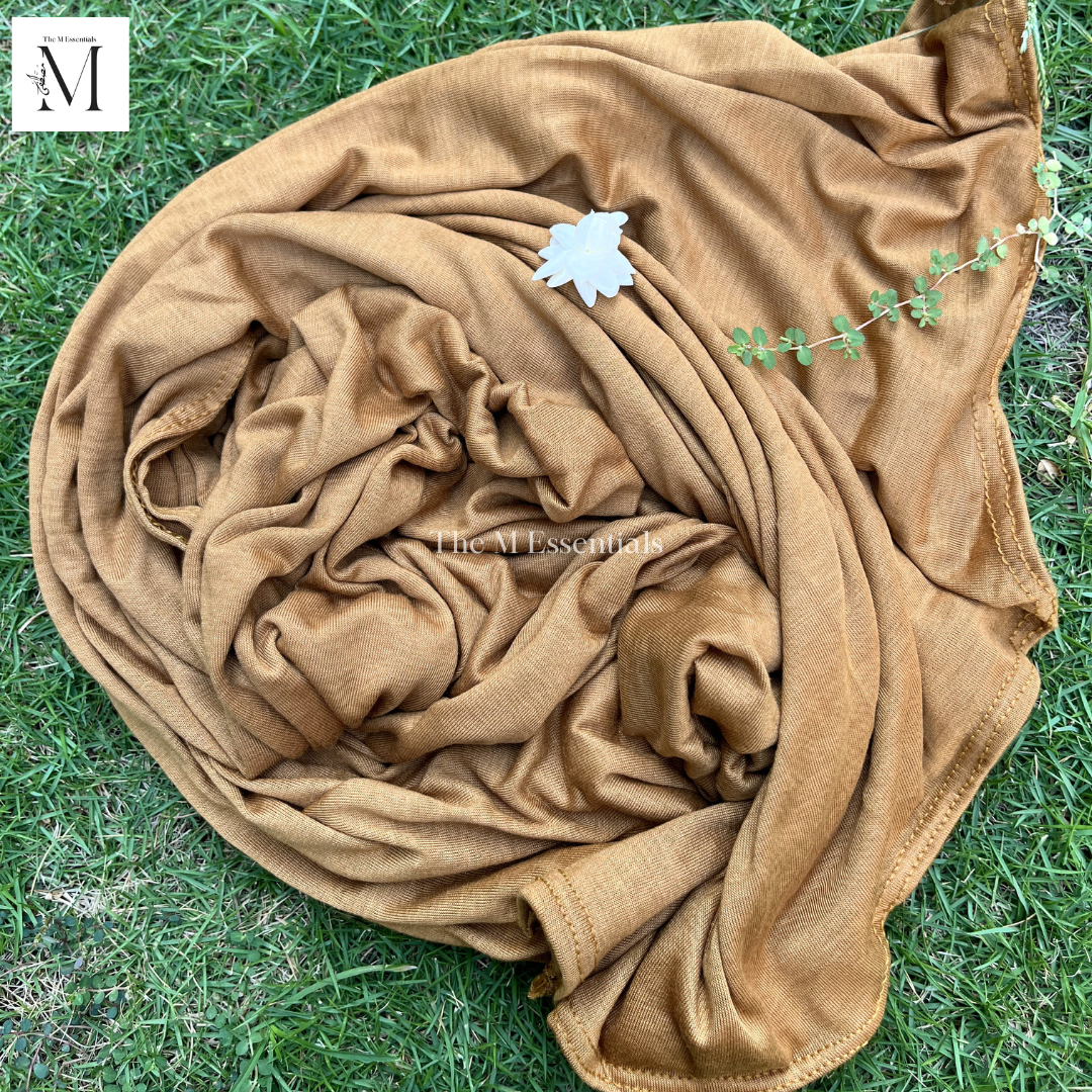 Plain Jersey Hijab - Coffee Brown by The M Essentials