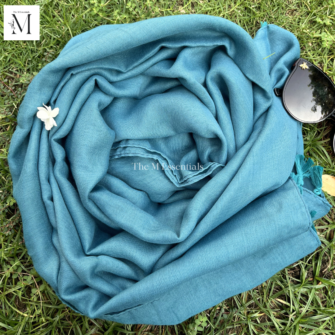 Plain Lawn Viscose Hijab - Cerulean by The M Essentials