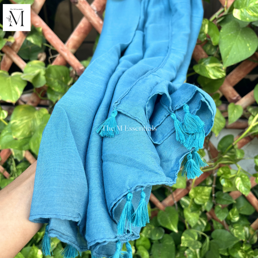 Plain Lawn Viscose Hijab - Cerulean by The M Essentials
