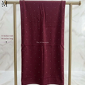 Maroon Jersey Chaddar with stones - Large Hijab by The M Essentials