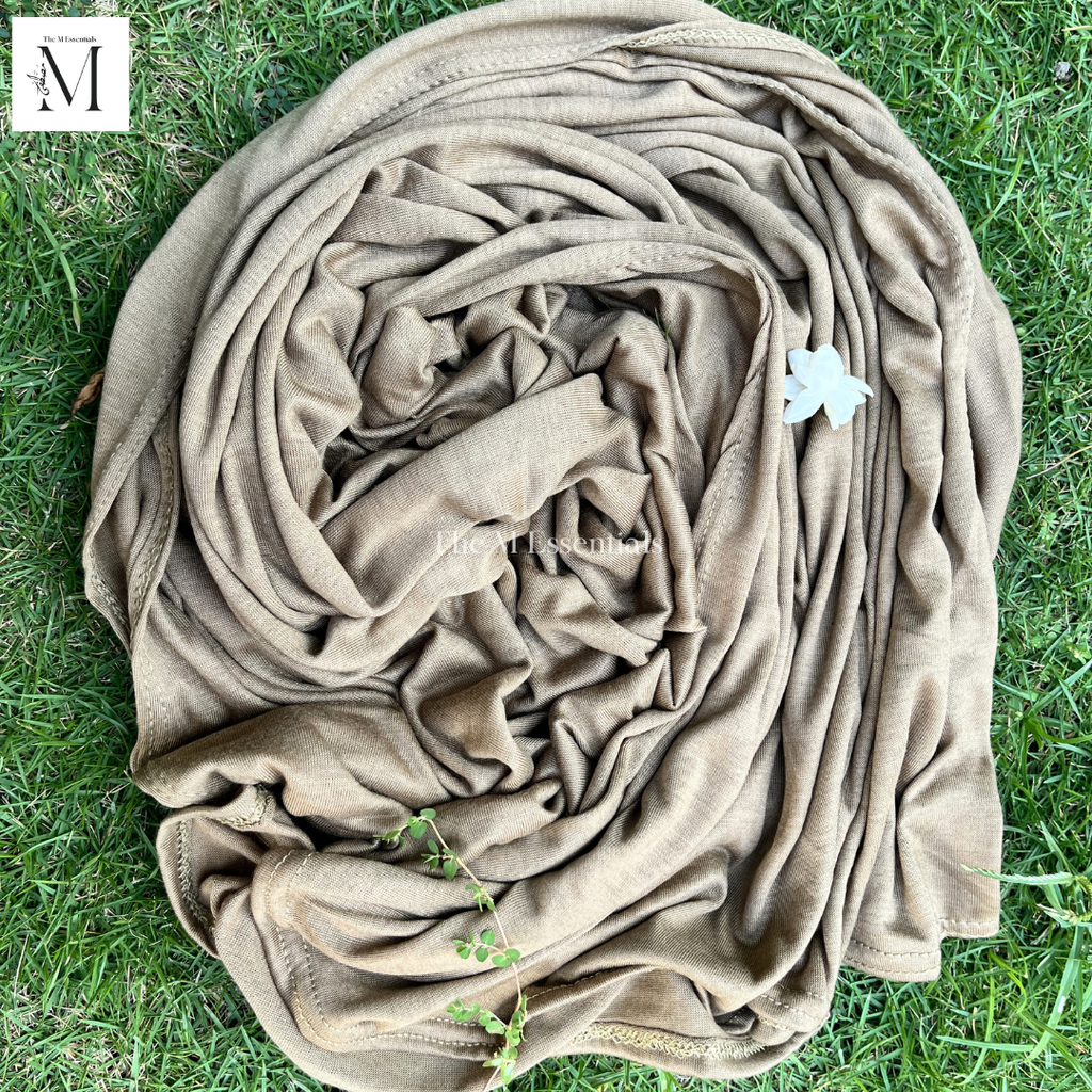 Plain Jersey Hijab - Light Brown by The M Essentials