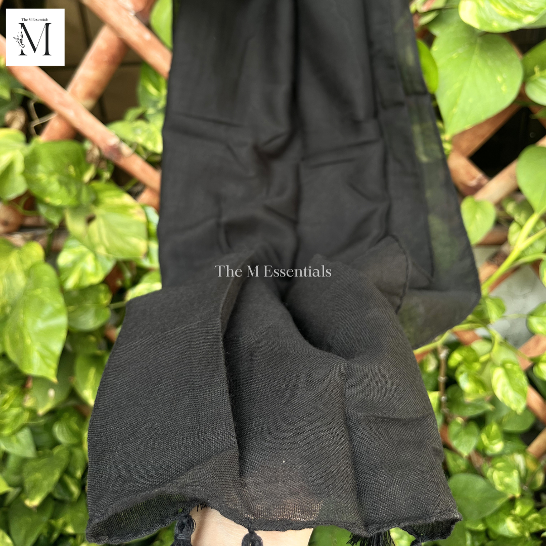 Plain Lawn Viscose Hijab - Black by The M Essentials