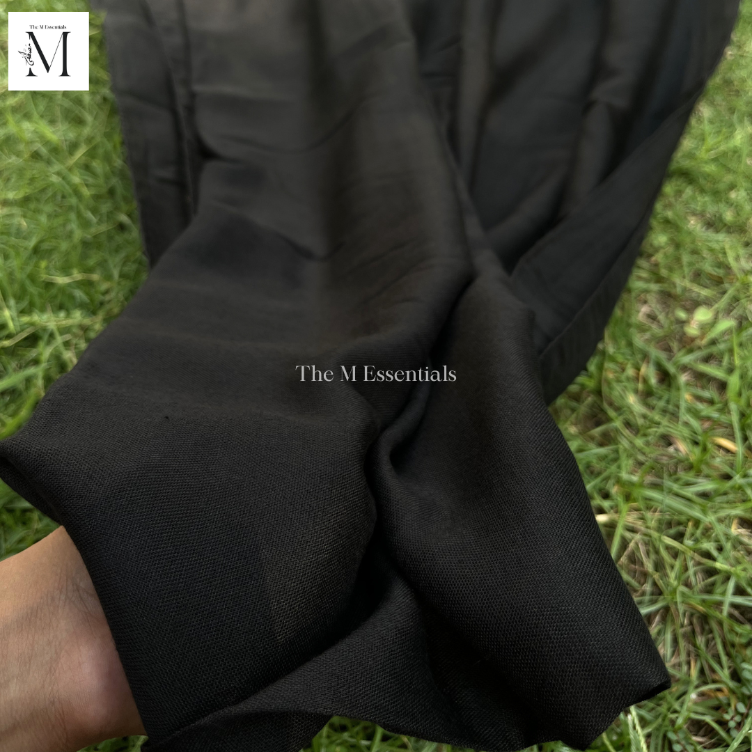 Plain Lawn Viscose Hijab - Black by The M Essentials