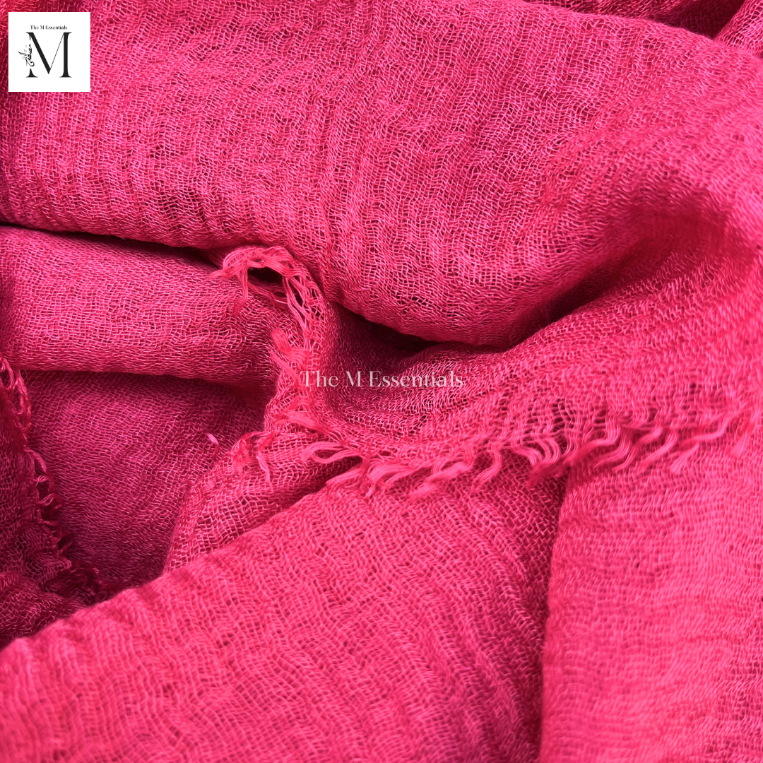 Crinkle Lawn (Crimps) Hijab - Red