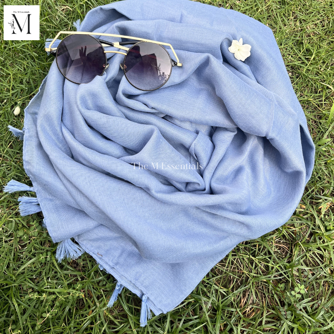 Plain Lawn Viscose Hijab - Sky Blue by The M Essentials