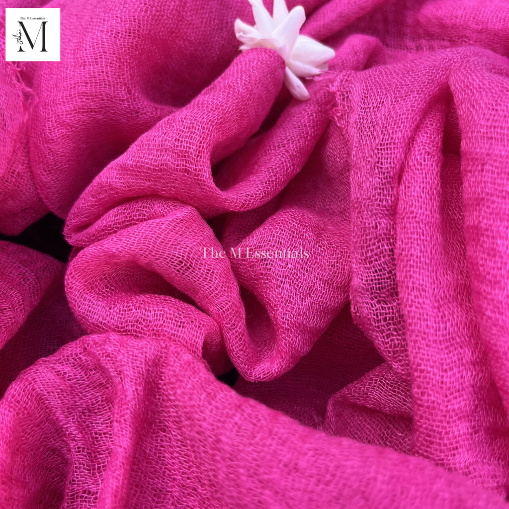 Crinkle Lawn (Crimps) Hijab - Shocking Pink
