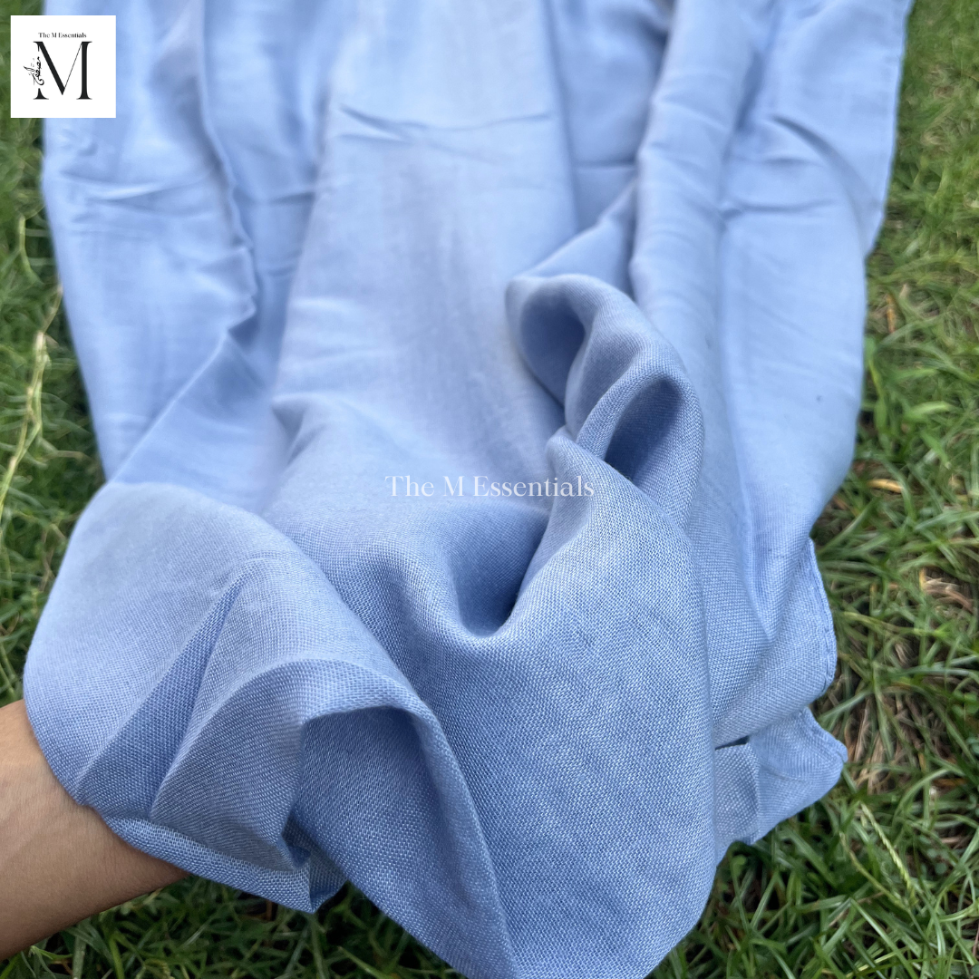 Plain Lawn Viscose Hijab - Sky Blue by The M Essentials