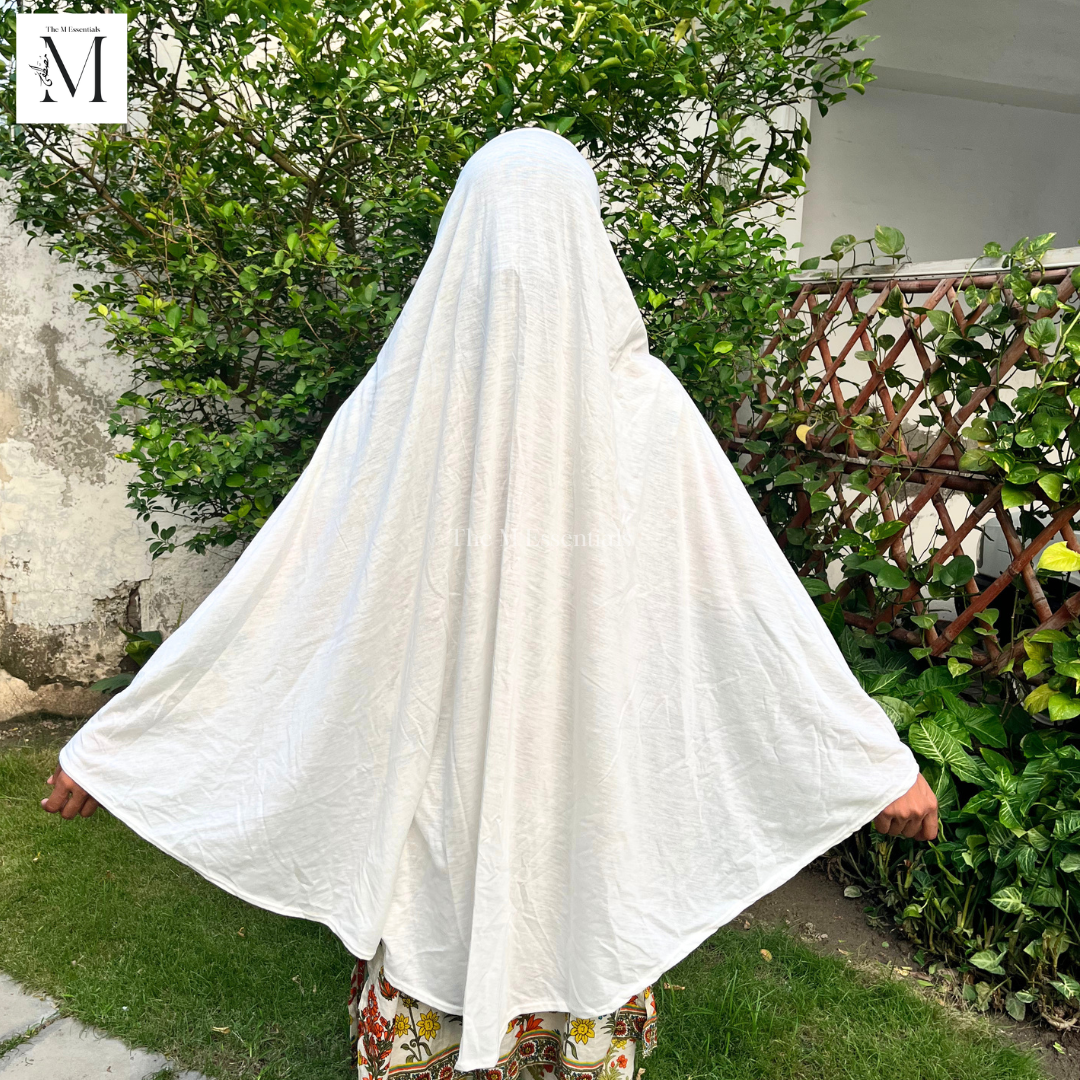 White Cotton Jersey Makhna - Ihram