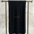 Black Jersey Chaddar with stones - The M Essentials