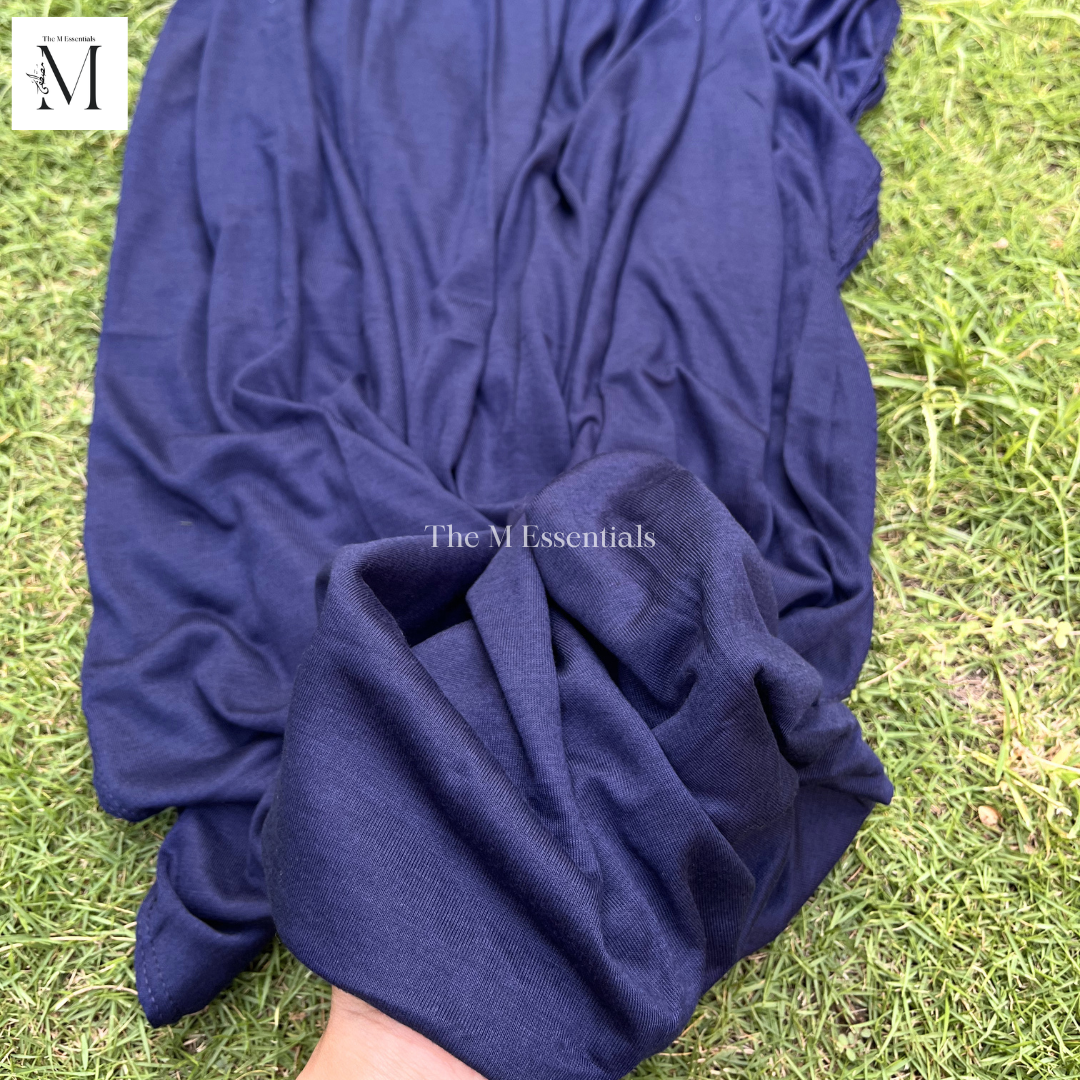 Plain Jersey Hijab - Dark Blue by The M Essentials