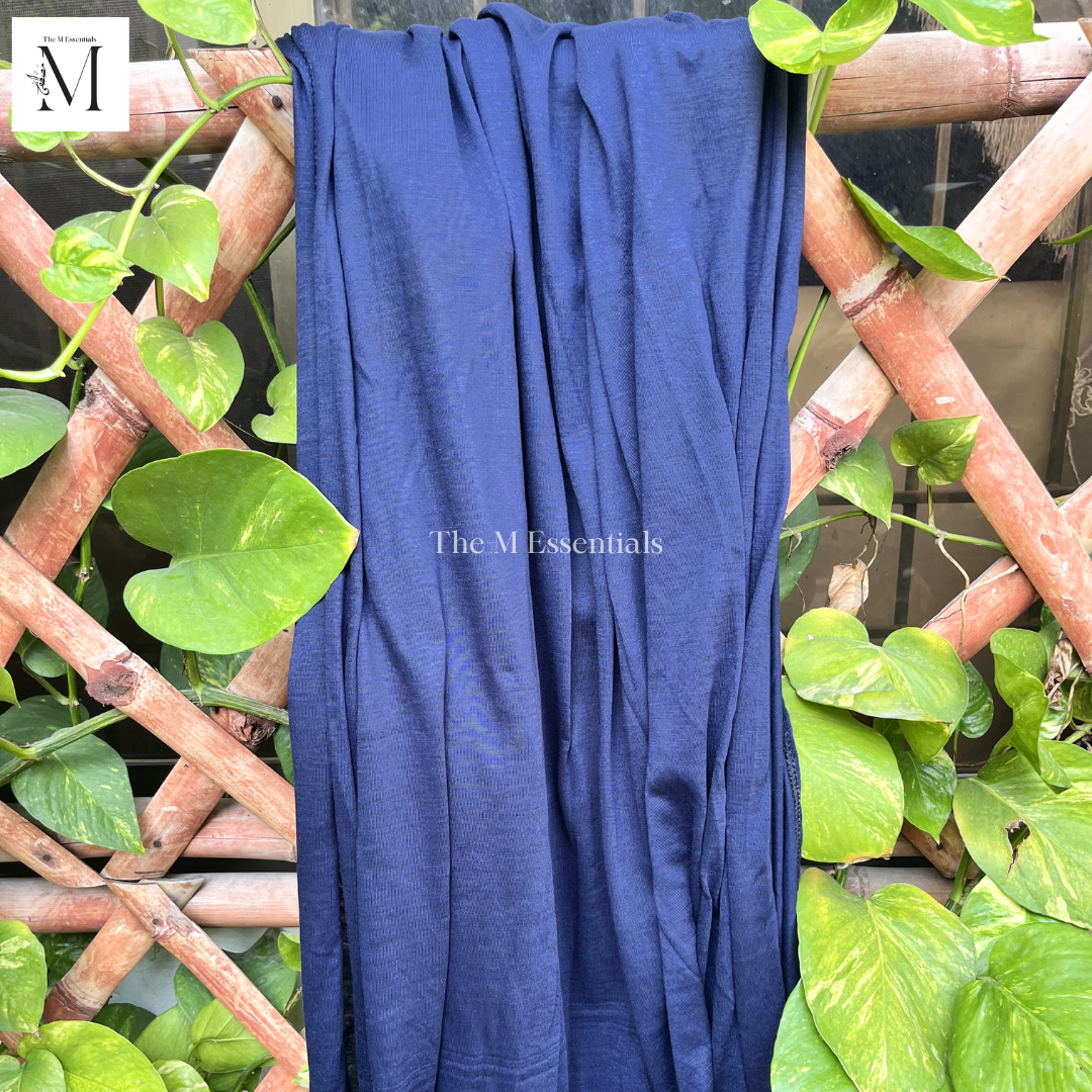 Plain Jersey Hijab - Dark Blue by The M Essentials