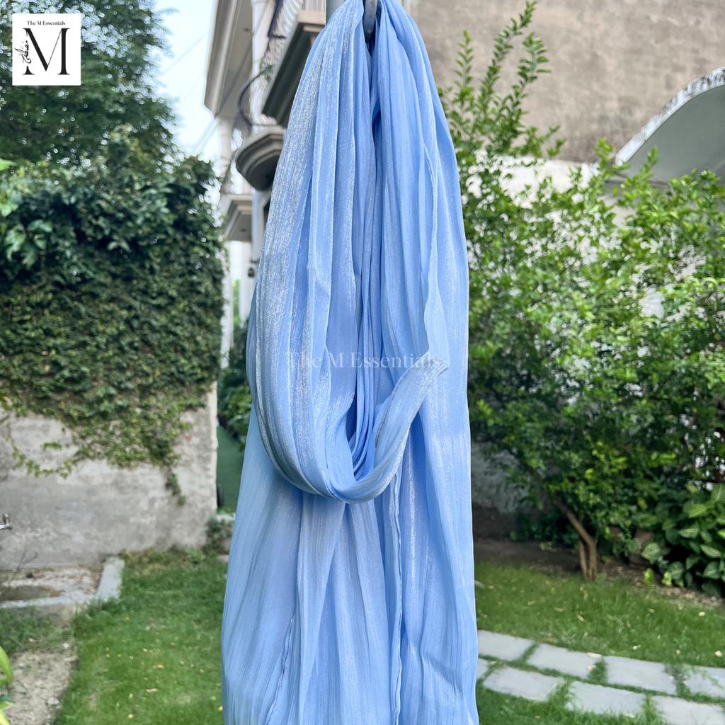 Sheen Silk Hijab - Light Blue