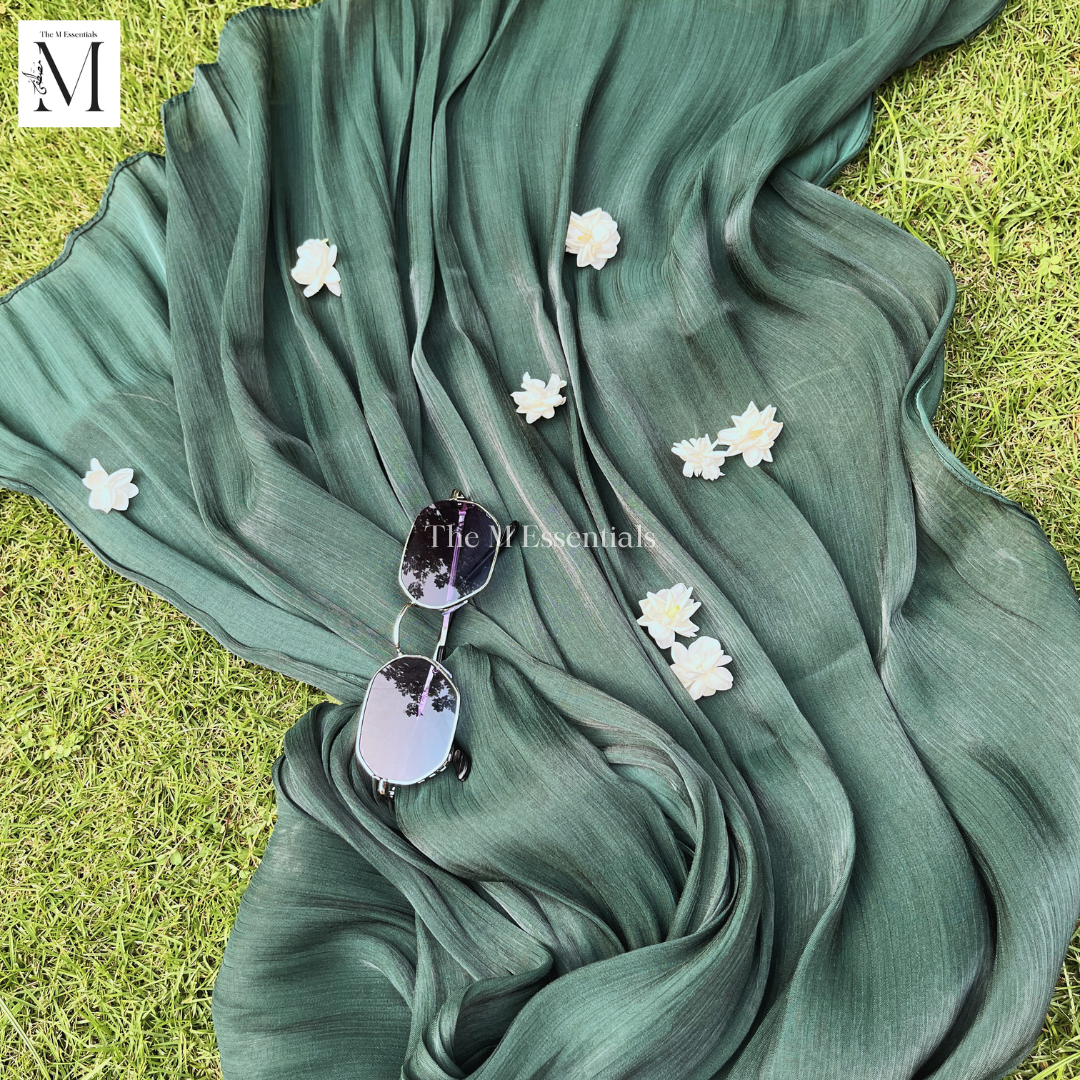 Arctic Green Sheen Silk Hijab