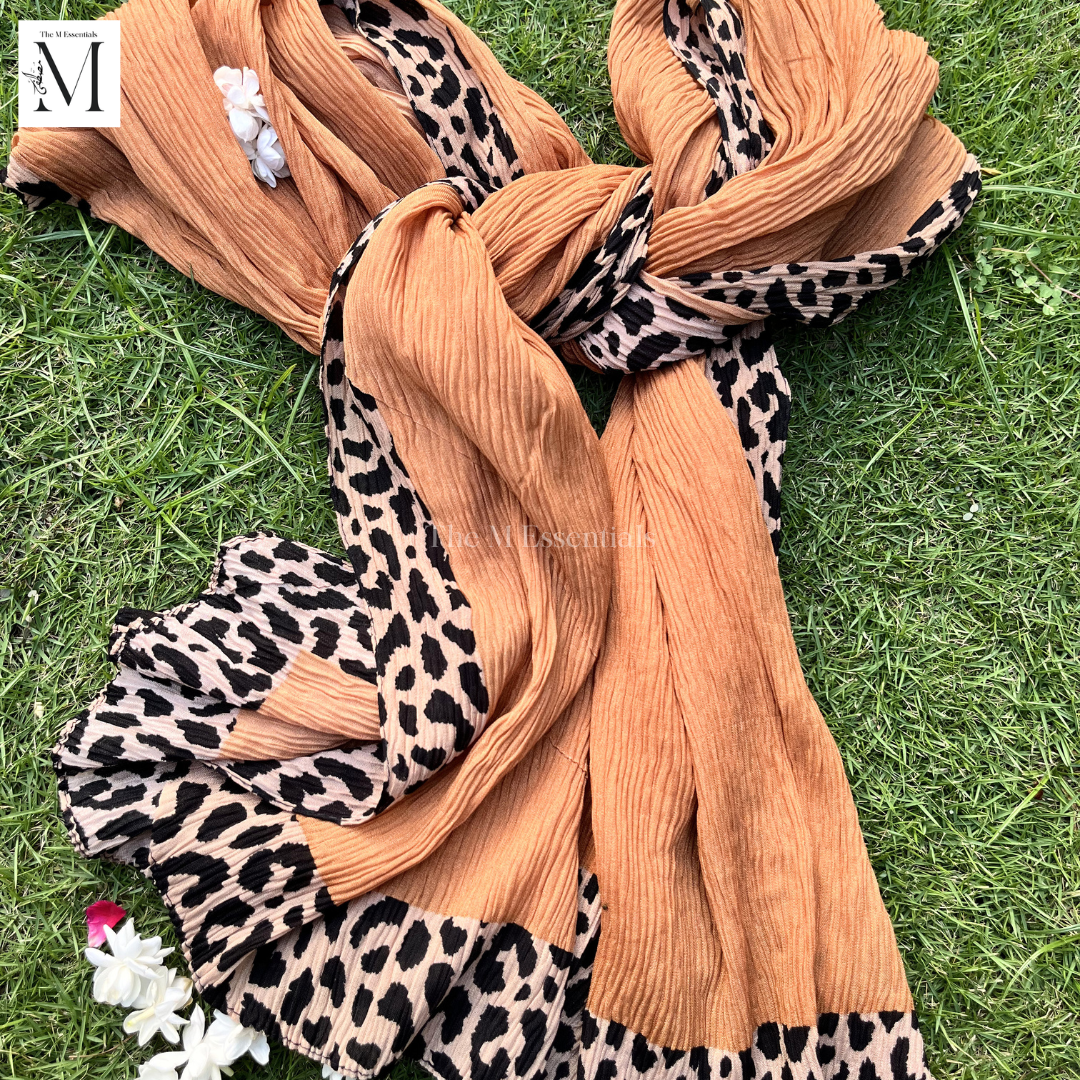 Chiffon Printed - Orange Brown