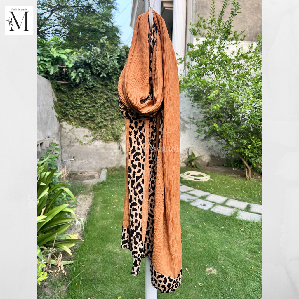 Chiffon Printed - Orange Brown