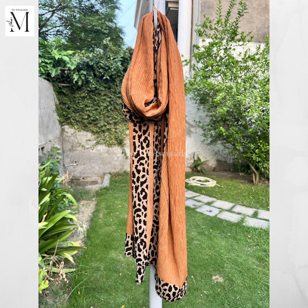 Chiffon Printed - Orange Brown