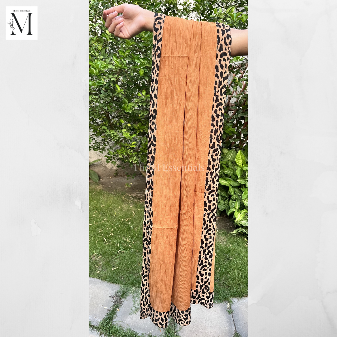 Chiffon Printed - Orange Brown