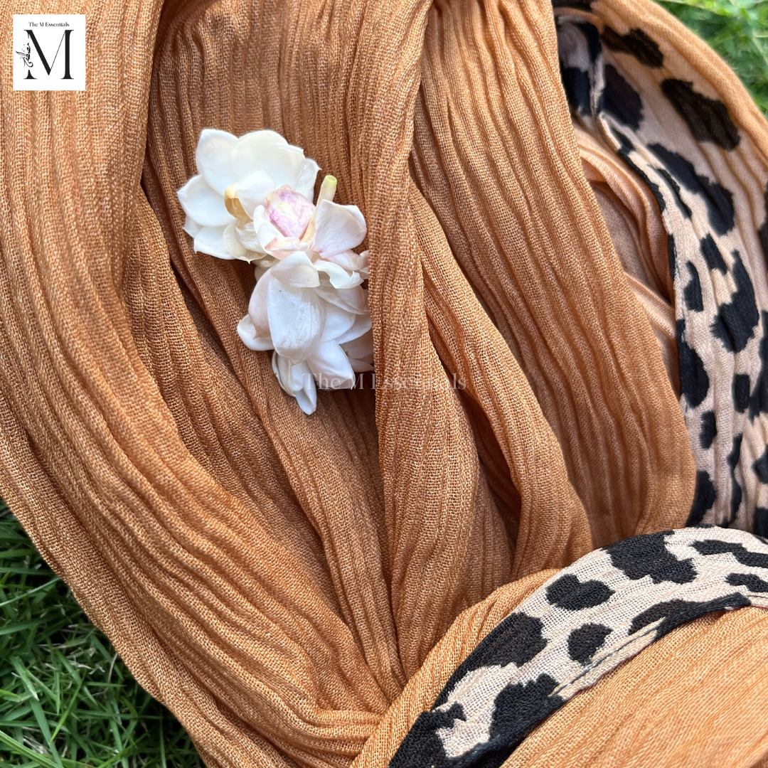 Chiffon Printed - Orange Brown