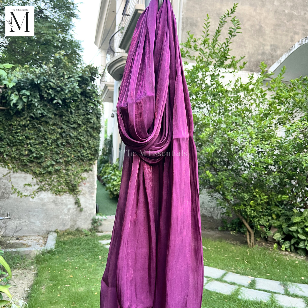 Sheen Silk Hijab - Magenta