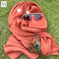 Orange Sheen Silk Hijab