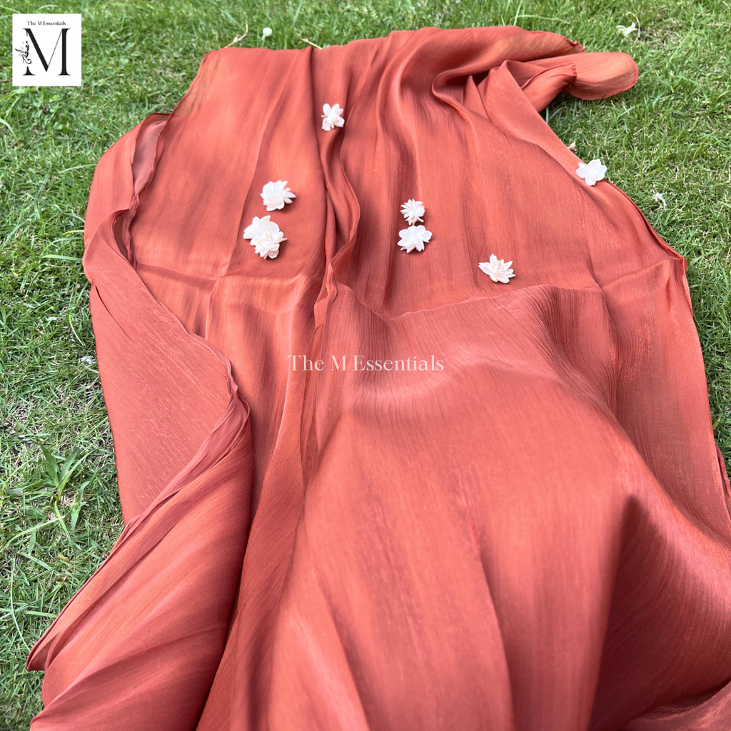 Orange Sheen Silk Hijab