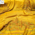 Yellow Hand Embroidered Pashmina Stole