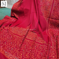 Red Hand Embroidered Pashmina Stole