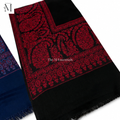 Black Embroidered Pashmina Shawl | Premium Kashmiri Jacquard Shawl