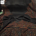 Black Hand Embroidered Pashmina Stole