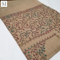 Beige Hand Embroidered Pashmina Shawl | Premium Kashmiri Winter Shawl