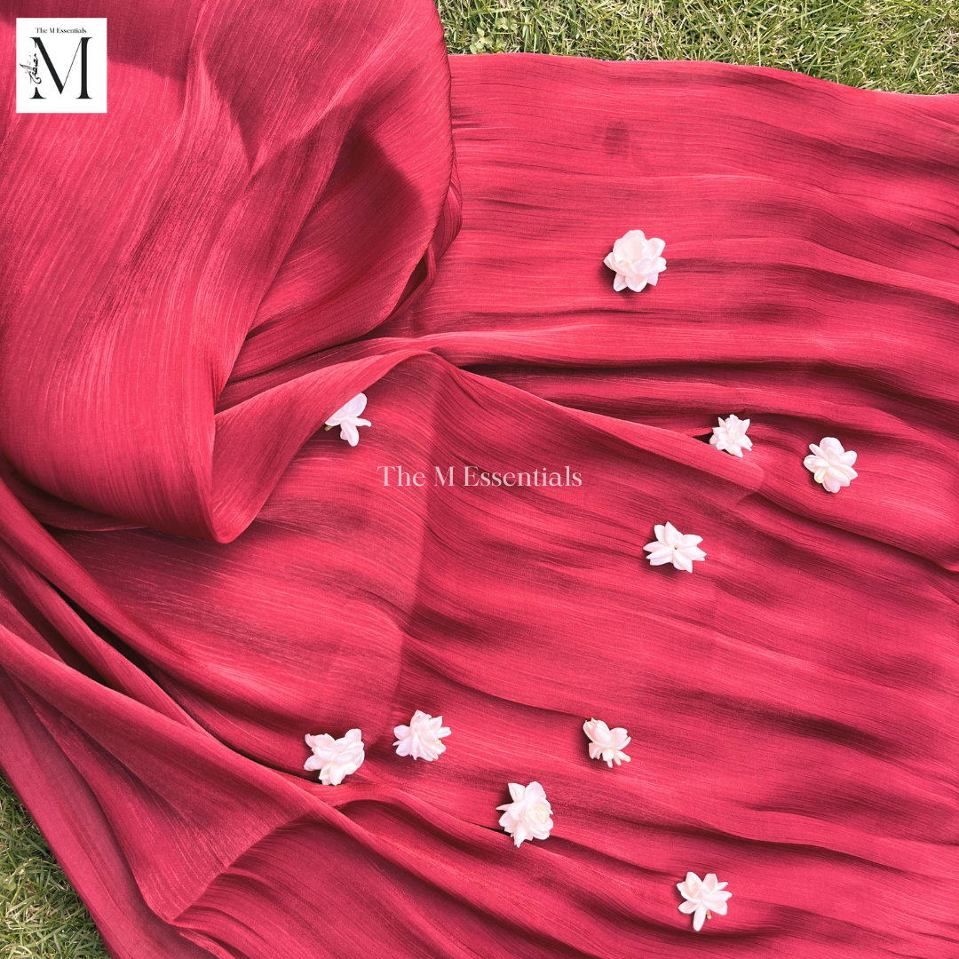 Red Sheen Silk Hijab