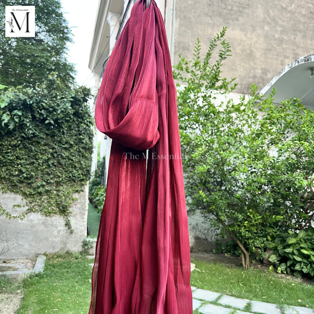 Sheen Silk Hijab - Red