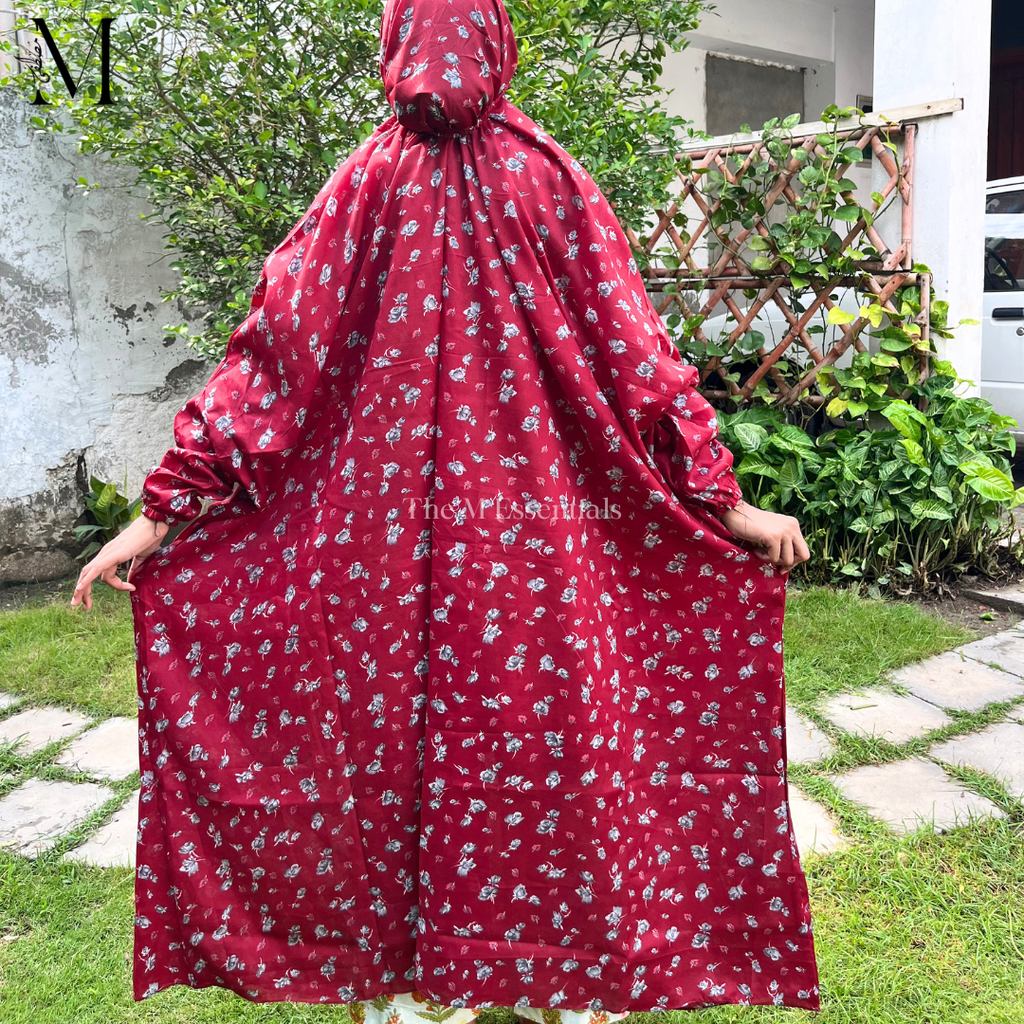 Red Premium Prayer Dress (Namaz Chaddar) – Straight Hem
