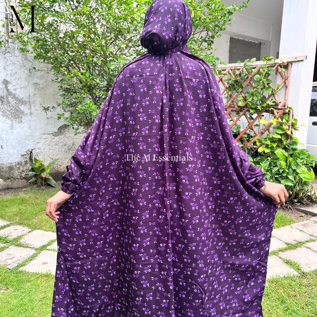 Purple Premium Prayer Dress (Namaz Chaddar) – Straight Hem