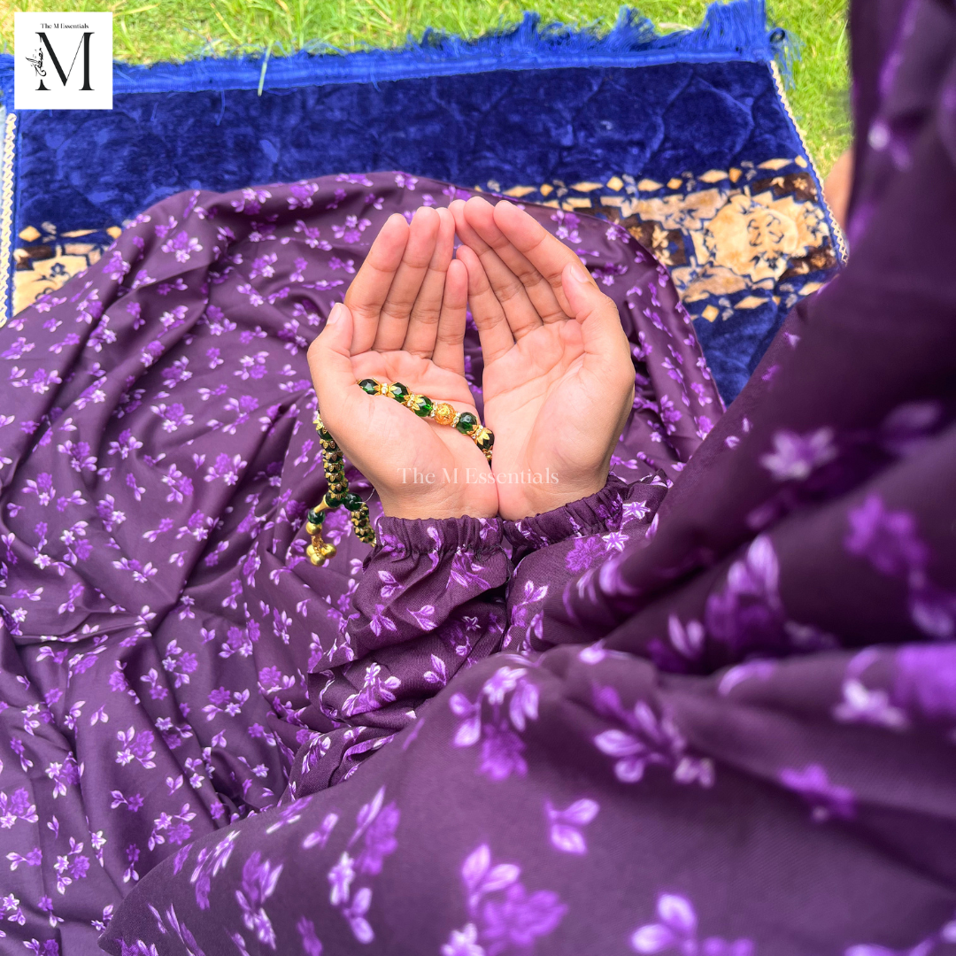 Purple Premium Prayer Dress (Namaz Chaddar) – Straight Hem