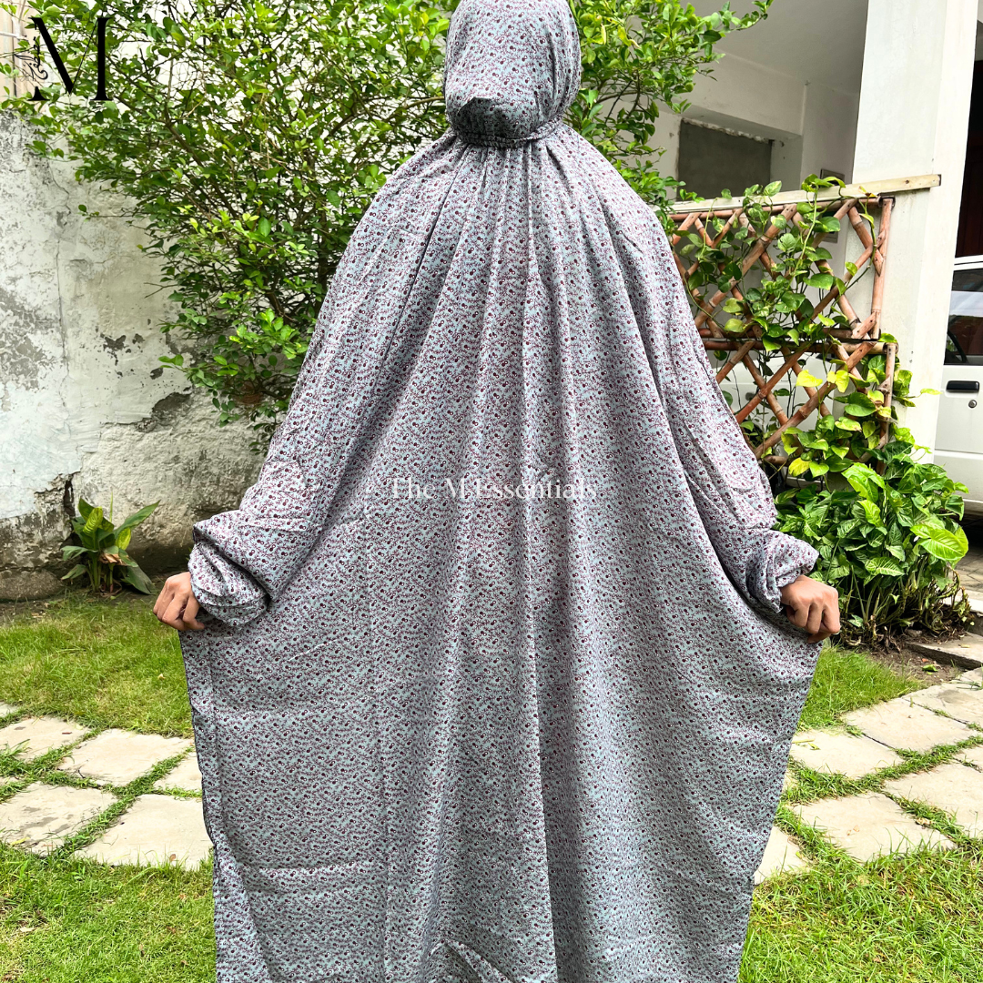 Light Blue Premium Prayer Dress (Namaz Chaddar) – Straight Hem