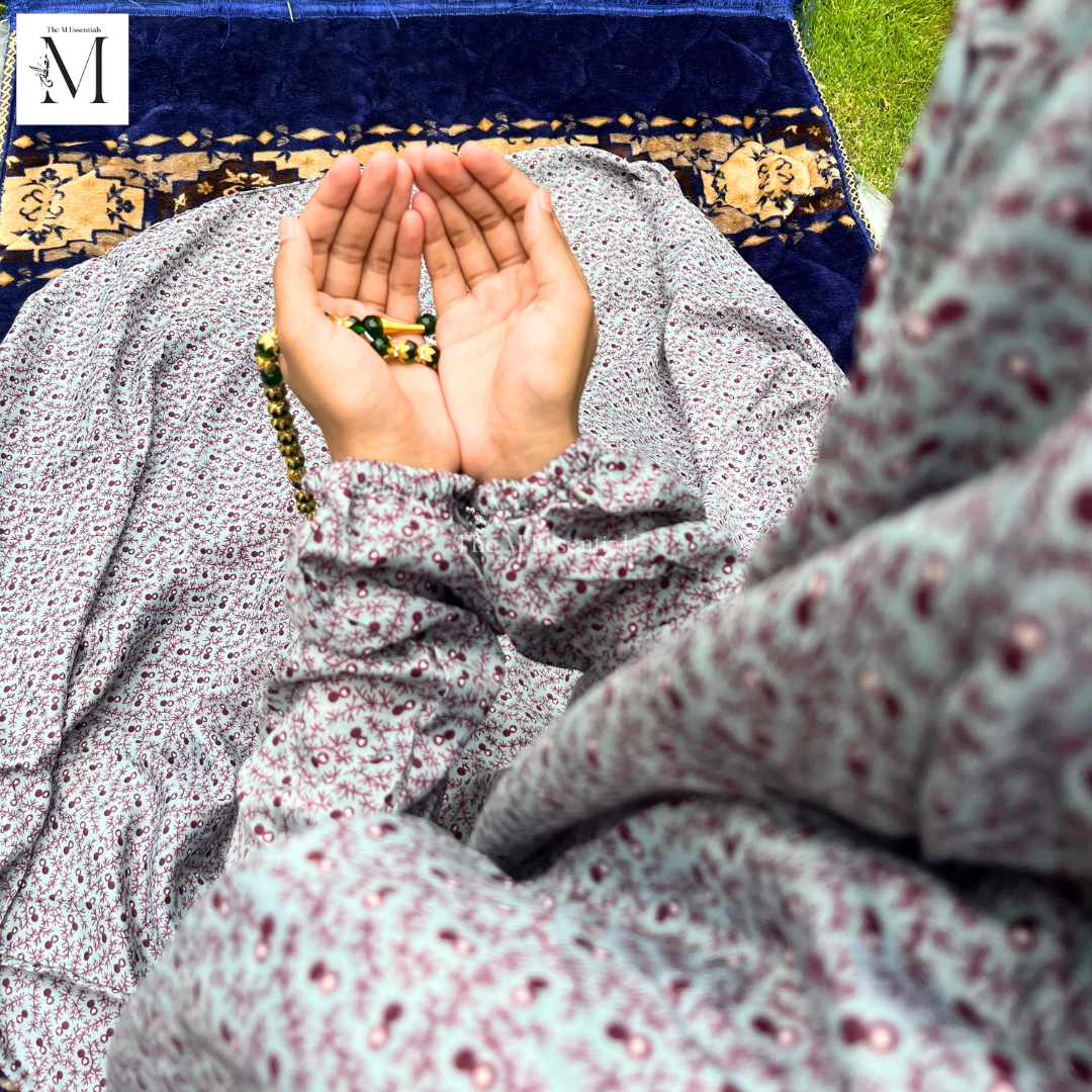 Light Blue Premium Prayer Dress (Namaz Chaddar) – Straight Hem