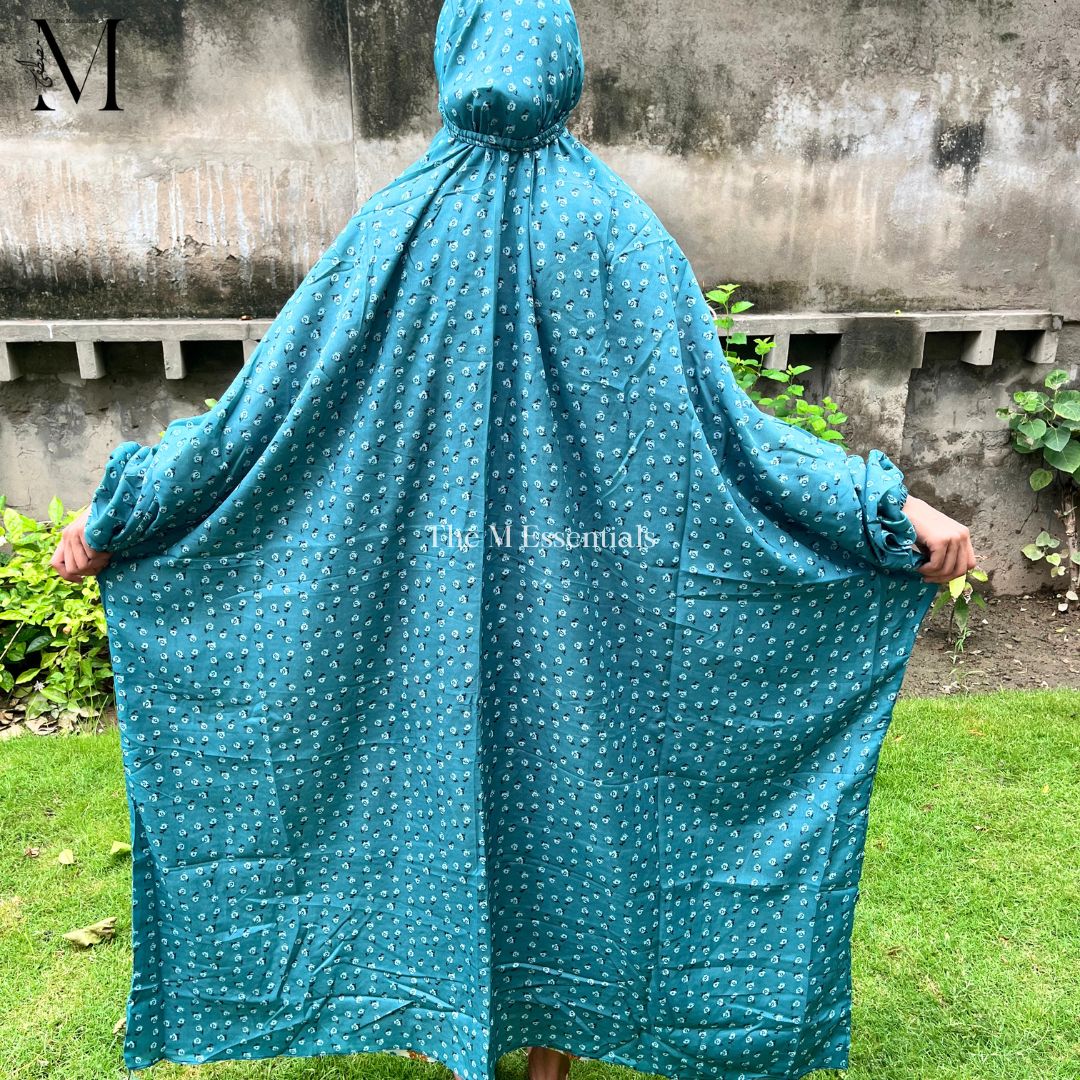 Blue Premium Prayer Dress (Namaz Chaddar) – Straight Hem