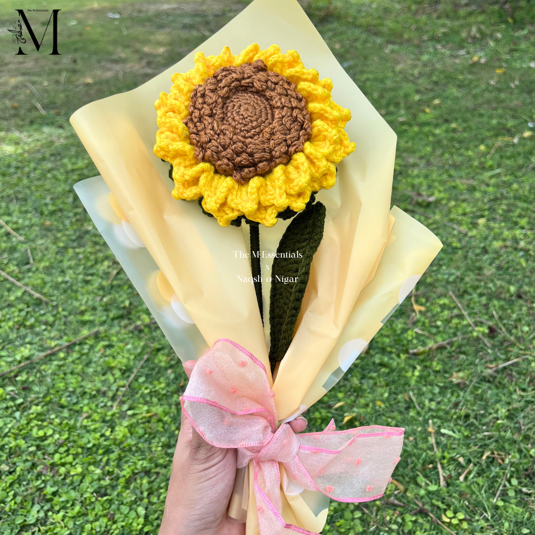 Crochet Sunflower Bouquet